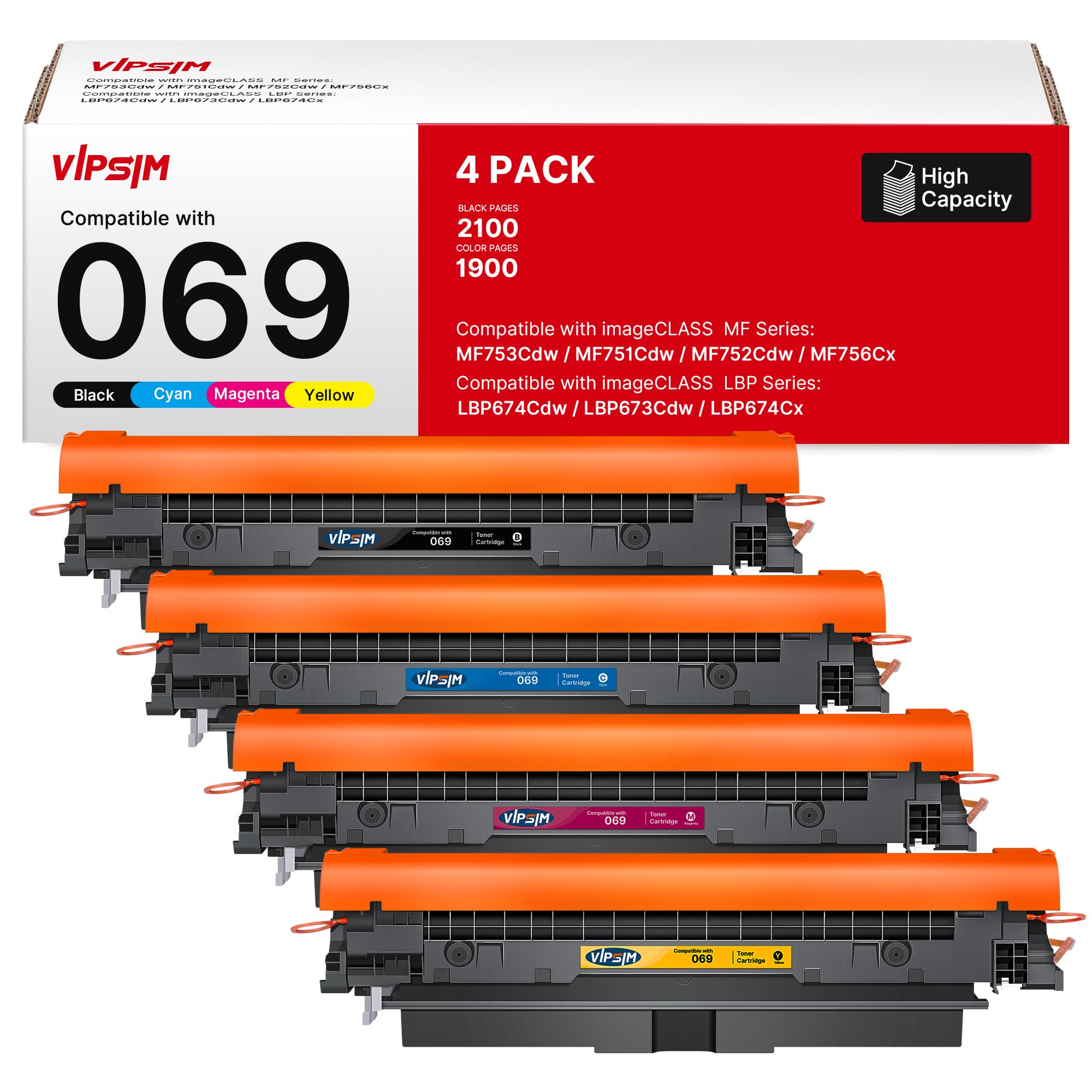 Amazon.com: 069 Toner MF753cdw Toner Cartridges -(with CHIP